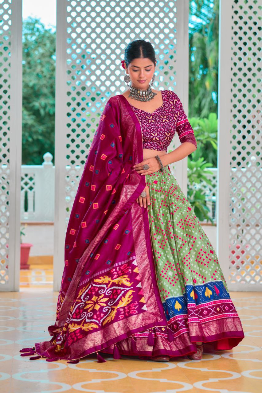 Heavy Minakari Print With Foil Print Work Lehenga Choli