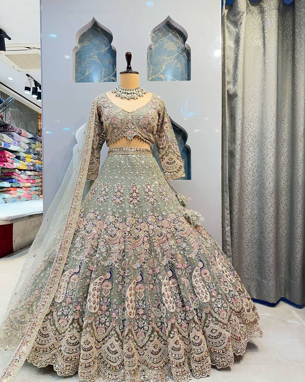 Launching 4 meter flared Coding Sequins Work Lehenga