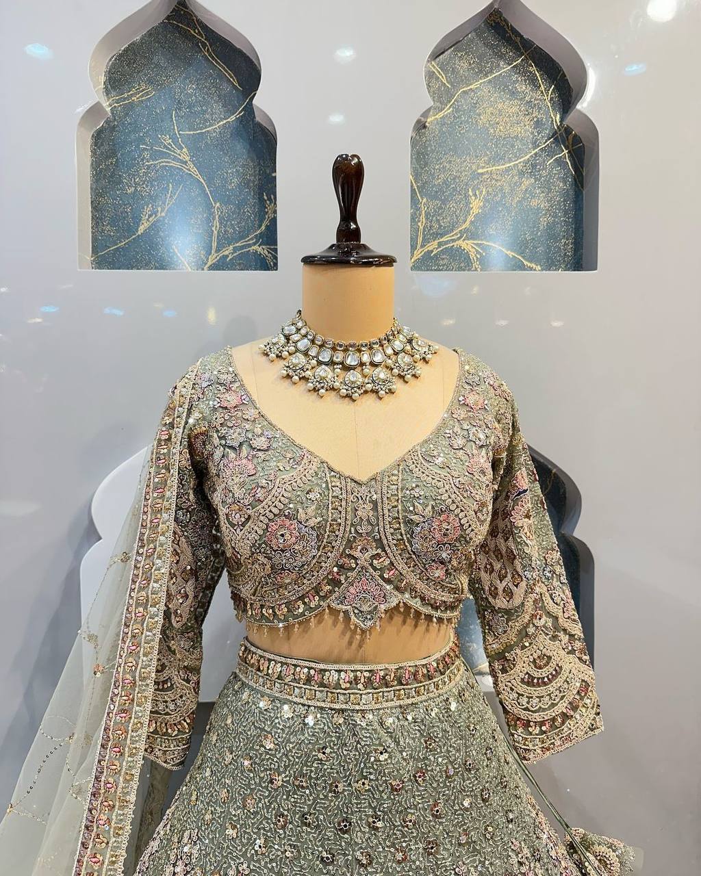 Launching 4 meter flared Coding Sequins Work Lehenga