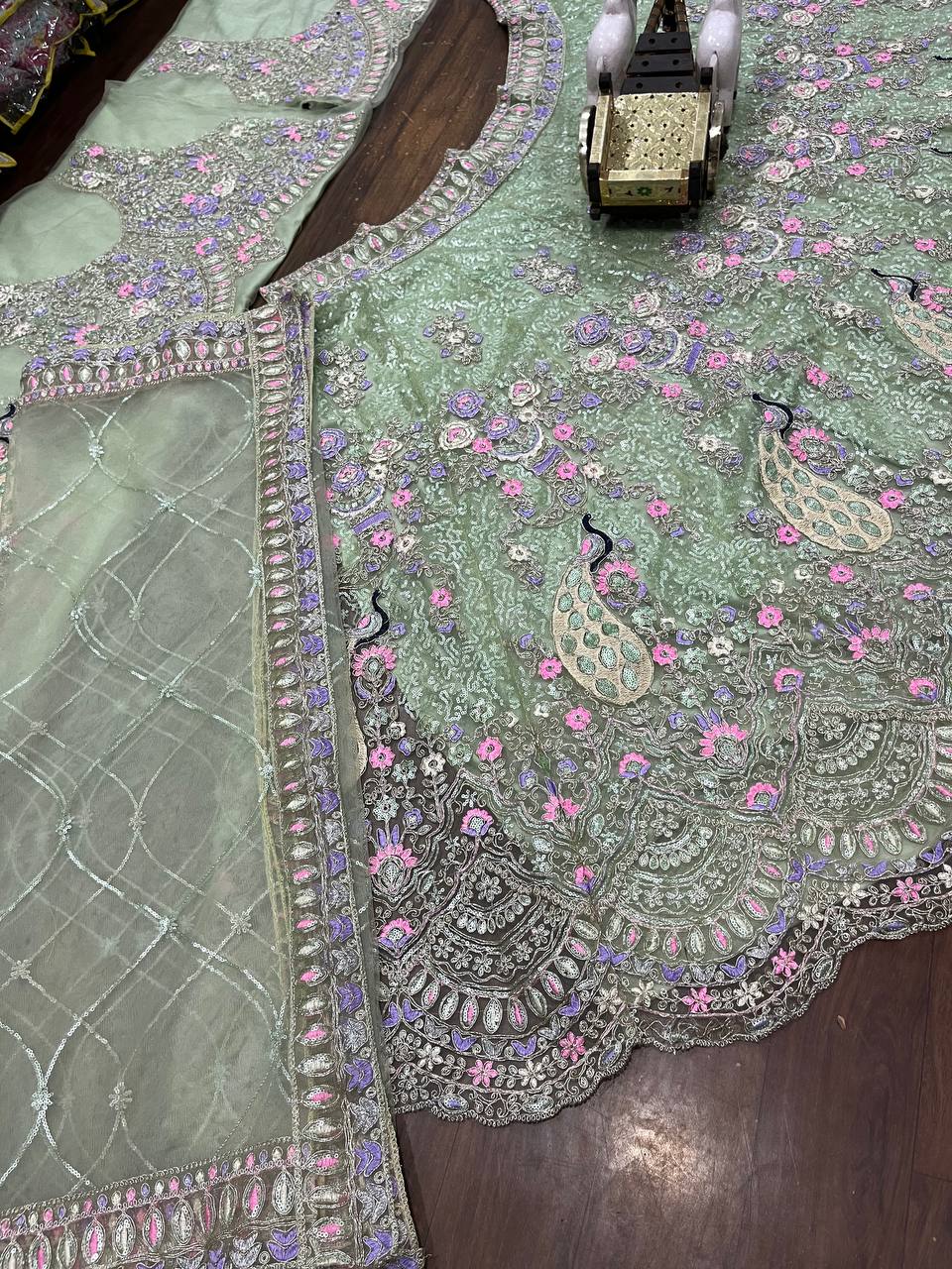 Launching 4 meter flared Coding Sequins Work Lehenga