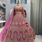 Premium Quality Butterfly Net Embroidery Sequins Work with Can-Can & Canvas Patta Lehenga