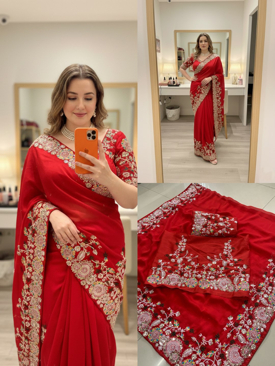 Party Wear Soft Rangoli Silk Saree