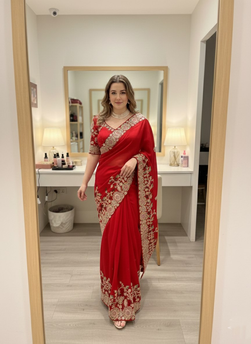 Party Wear Soft Rangoli Silk Saree