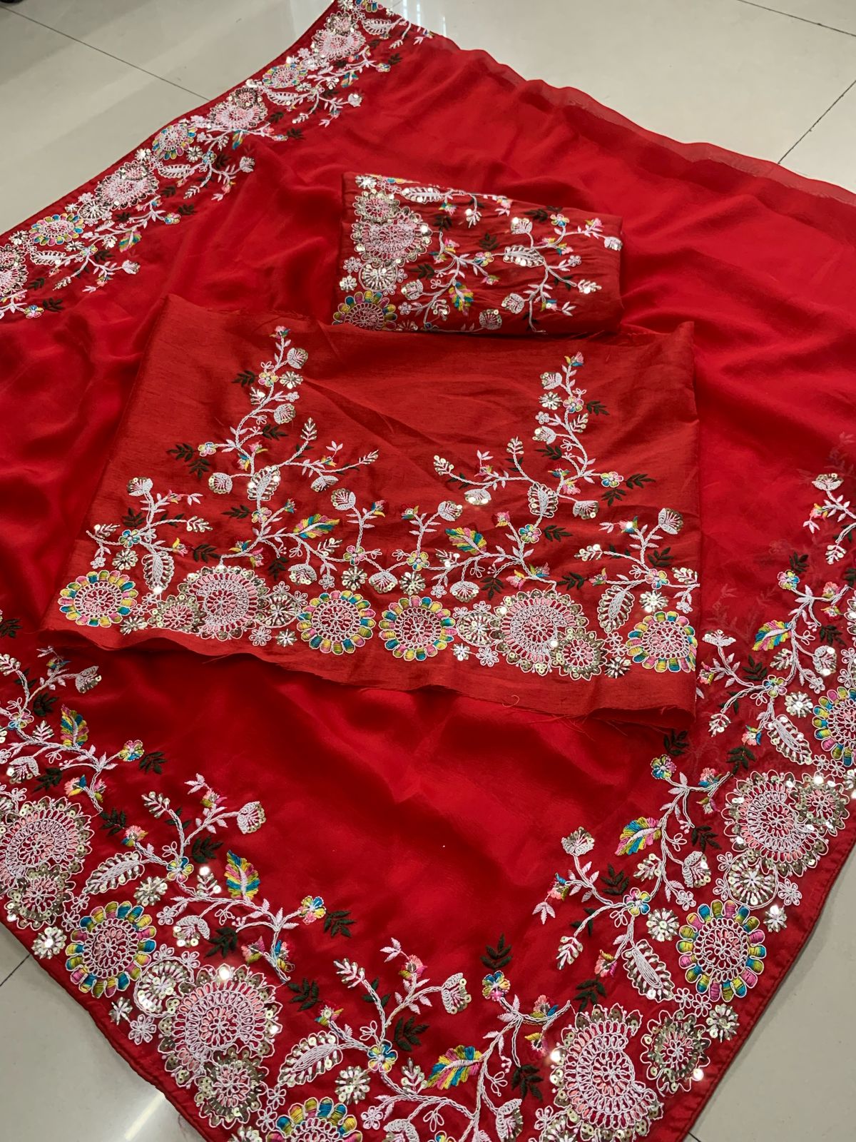 Party Wear Soft Rangoli Silk Saree