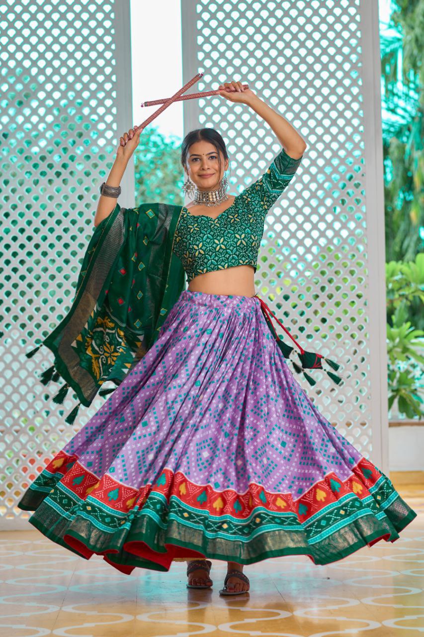 Heavy Minakari Print With Foil Print Work Lehenga Choli