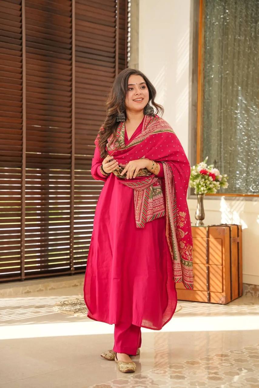 3-pair kurti Suit Set you've described seems to be a party wear outfit