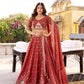 Chocolate Crush Sequins and Thread Embroidery Work Lehenga