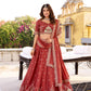 Chocolate Crush Sequins and Thread Embroidery Work Lehenga