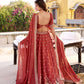 Chocolate Crush Sequins and Thread Embroidery Work Lehenga