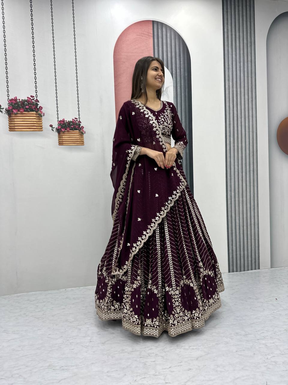 Launching Embroidered Lehenga Choli