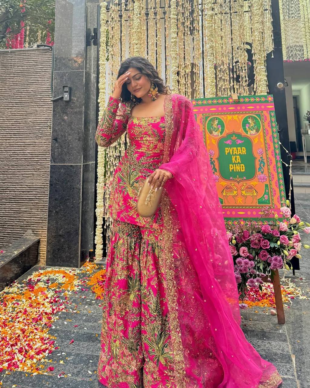 DESIGNER HEAVY CHINON WITH SEQUANCE EMBROIDERY WORK SUIT