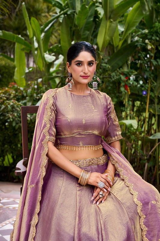 Fendi Sequins and Thread Embroidery Work Belt Lehenga