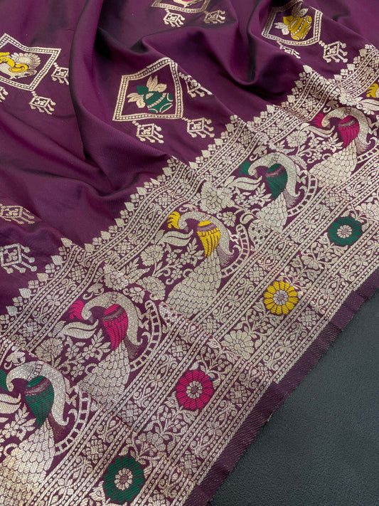 Pure Gold Zari With Heavy Zalar Saree