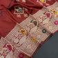 Pure Gold Zari With Heavy Zalar Saree