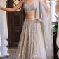 Premium Quality Faux Georgette Embroidery Sequins Work Lehenga
