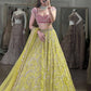 Launching Embroidery Sequins Work 4 meter flared Faux Georgette Lehenga