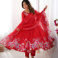 PURE SOFT ORGANJA SILK FABRIC FULLY FLAIR KALI PATTERN ANARKALI SUIT