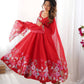 PURE SOFT ORGANJA SILK FABRIC FULLY FLAIR KALI PATTERN ANARKALI SUIT