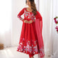 PURE SOFT ORGANJA SILK FABRIC FULLY FLAIR KALI PATTERN ANARKALI SUIT