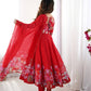 PURE SOFT ORGANJA SILK FABRIC FULLY FLAIR KALI PATTERN ANARKALI SUIT