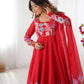 PURE SOFT ORGANJA SILK FABRIC FULLY FLAIR KALI PATTERN ANARKALI SUIT