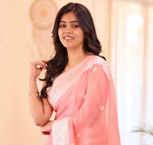 Sari en soie Rangoli douce pour tenue de soirée