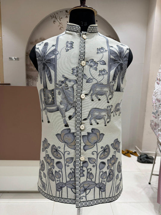 Presenting Jacquard Nehru Jacket