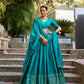 Pure Chanderi Plain With Zari Weaving Work Border Lehenga