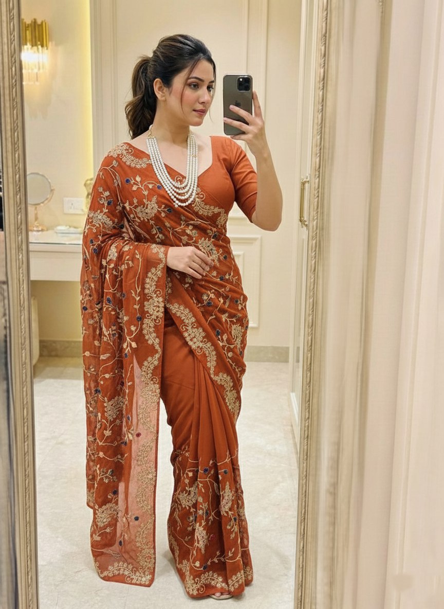 Party Wear Rangoli Silk Saree