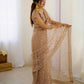 Net saree with sequins & dori work saree