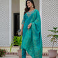 Premium Roman Silk Coding Embroidery With Sequins Work Suit