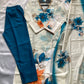 Kleid aus Georgette-Imitat mit üppiger Paillettenstickerei