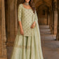 Nylon silk top with paper foil work both side Gown