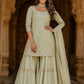Nylon silk top with paper foil work both side Gown