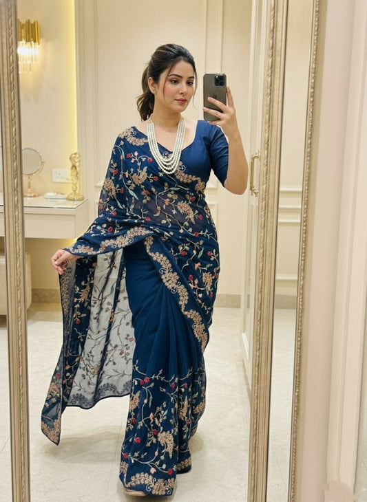 Party Wear Rangoli Silk Saree