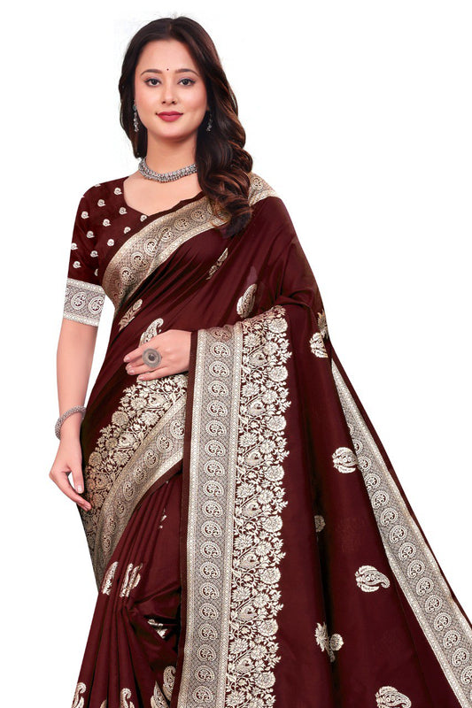 Pure Gold Zari With Heavy Zahlar Saree