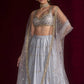 Satin silk lehnga with sequins dori & zari work Choli