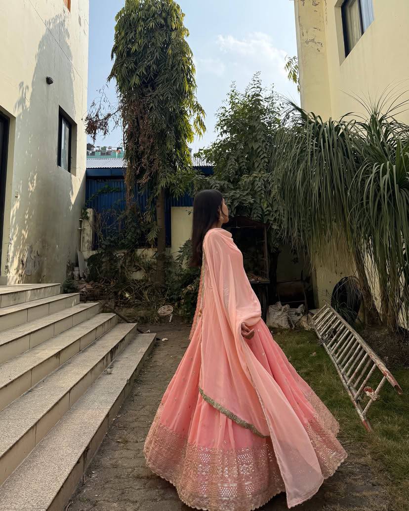 NOUVELLE ROBE ANARKALI SPÉCIALE À PAILLETTES ET BRODERIE ZARI