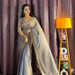 Premium soft fendi silk two tone saree with beads hand Pipe Work