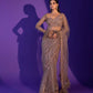 Net saree with sequence , dori & zari work Saree