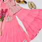 Kleid aus Georgette-Imitat mit üppiger Paillettenstickerei
