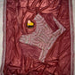 Heavy Choklate Georgette with Kat dana bits work piping lace border saree