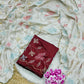Premium Crush Georgette chiffon silk with multi thread saree