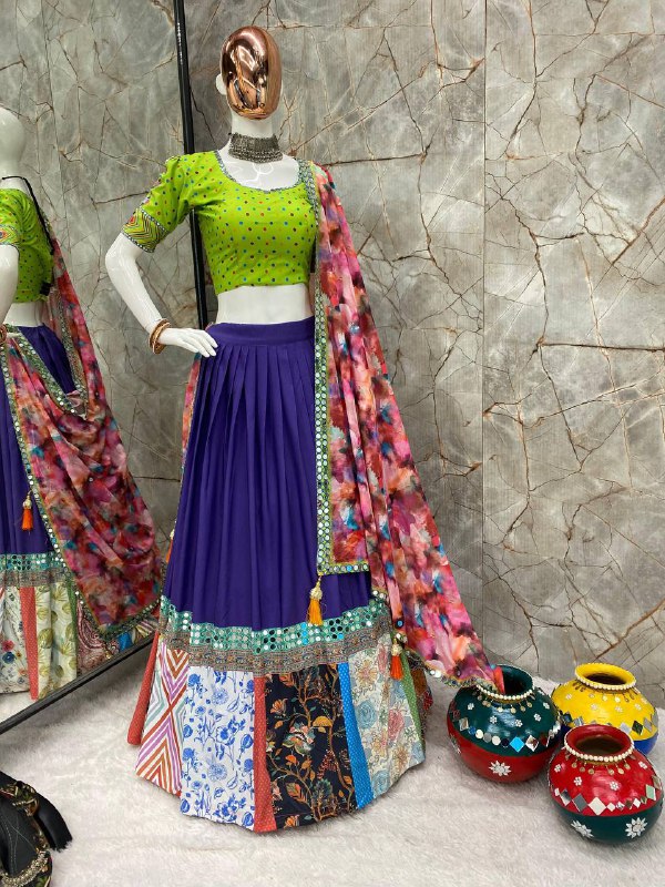 2024 THIS NAVRATRI WEAR A DESIGNER COLLECTION LEHENGA CHOLI WITH DUPATTA