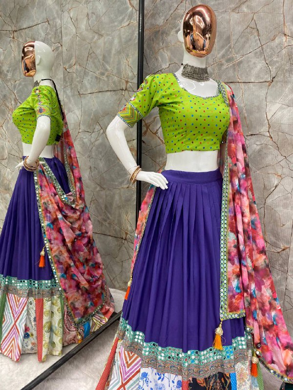 2024 THIS NAVRATRI WEAR A DESIGNER COLLECTION LEHENGA CHOLI WITH DUPATTA