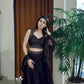 Net lehnga with sequins & zari work Choli