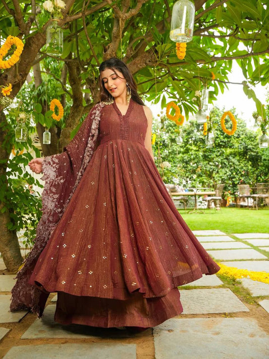 EXCLUSIVE 3 PIECE KURTI FLARED PLAZZO WITH DUPATTA IN EMBROIDERY WORK