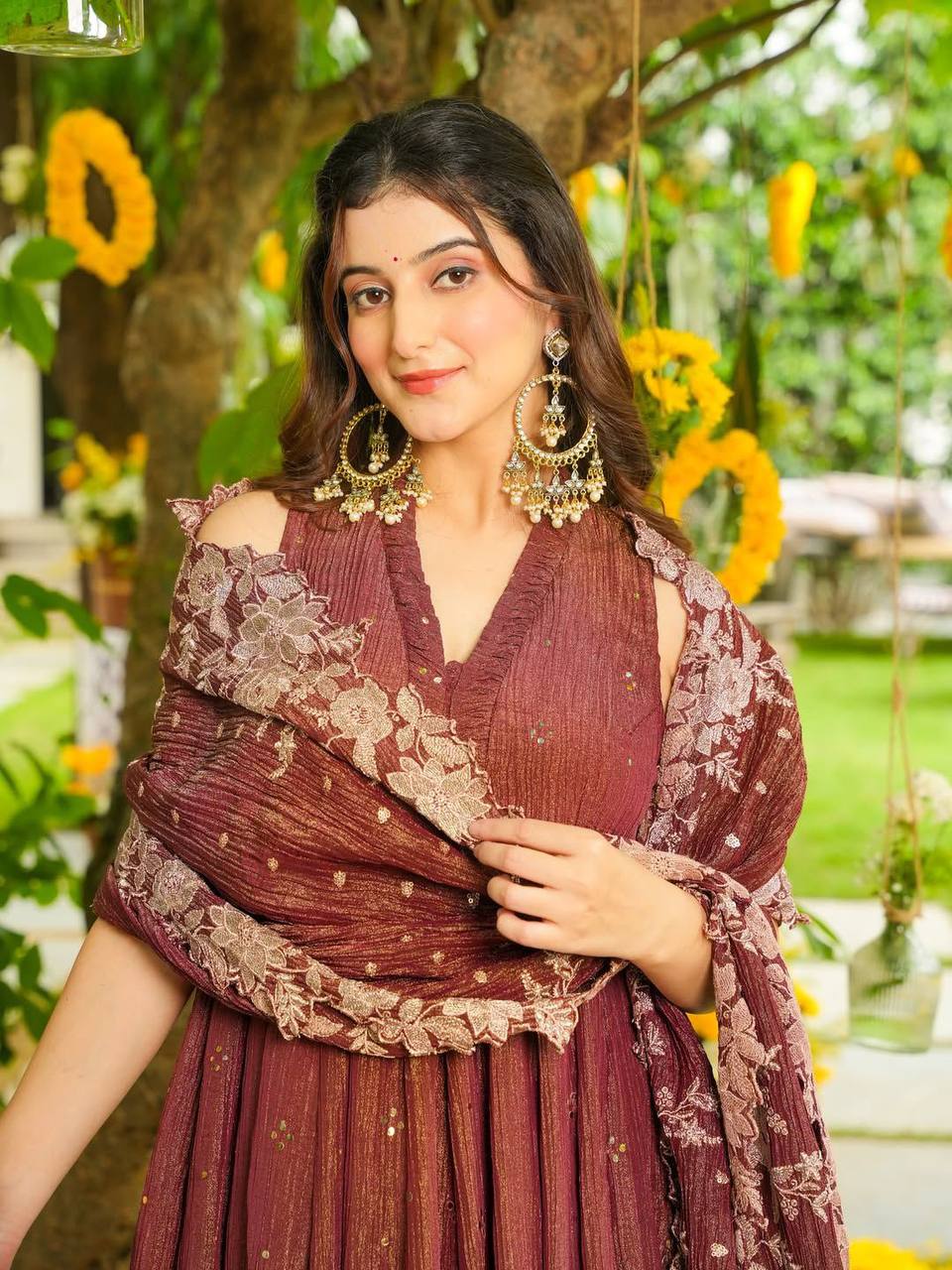 EXCLUSIVE 3 PIECE KURTI FLARED PLAZZO WITH DUPATTA IN EMBROIDERY WORK