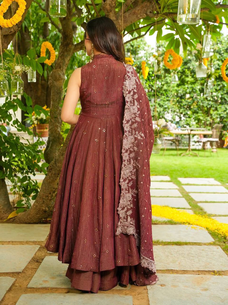 EXCLUSIVE 3 PIECE KURTI FLARED PLAZZO WITH DUPATTA IN EMBROIDERY WORK