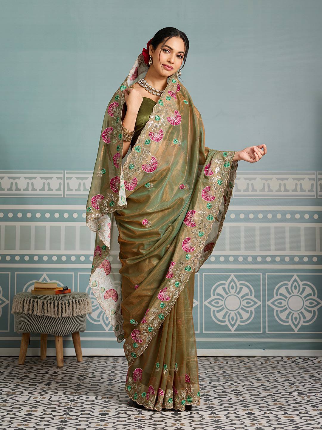 Party Wear Fendy Soft Net Saree
